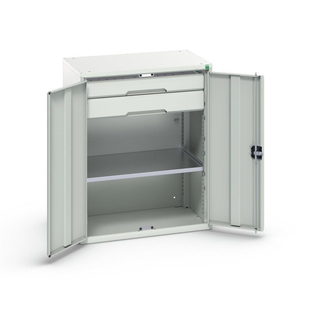 bott verso Beistellschrank mit Schubladen, mit 1 Fachboden und 2 Schubladen, BxTxH: 800 x 550 x 1000 mm