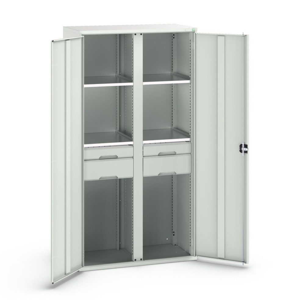 bott verso Flügeltürschrank mit Schubladen, mit 4 Fachböden und 4 Schubladen, BxTxH: 1050 x550 x 2000 mm