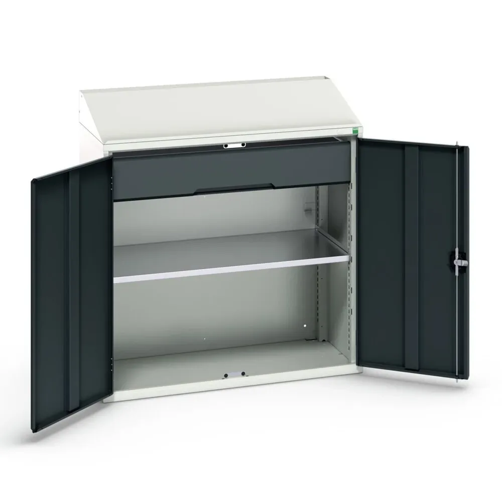 bott verso Pultschrank, mit 1 Fachboden und 1 Schublade, BxTxH: 1050 x 550 x 1130 mm
