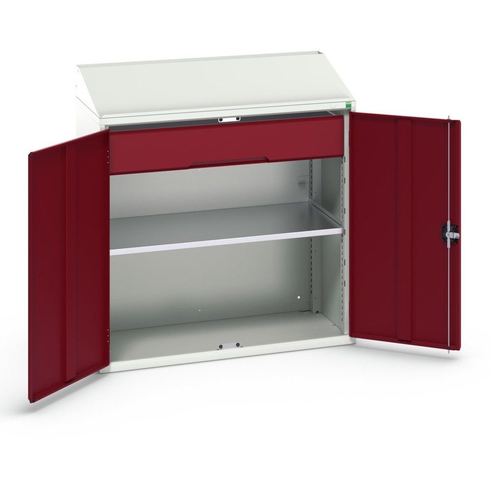 bott verso Pultschrank, mit 1 Fachboden und 1 Schublade, BxTxH: 1050 x 550 x 1130 mm
