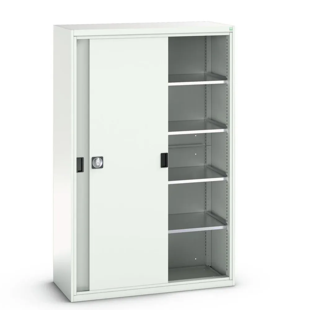 bott verso Schiebetürschrank, mit 4 Fachböden, BxTxH: 1300 x 550 x 2000 mm