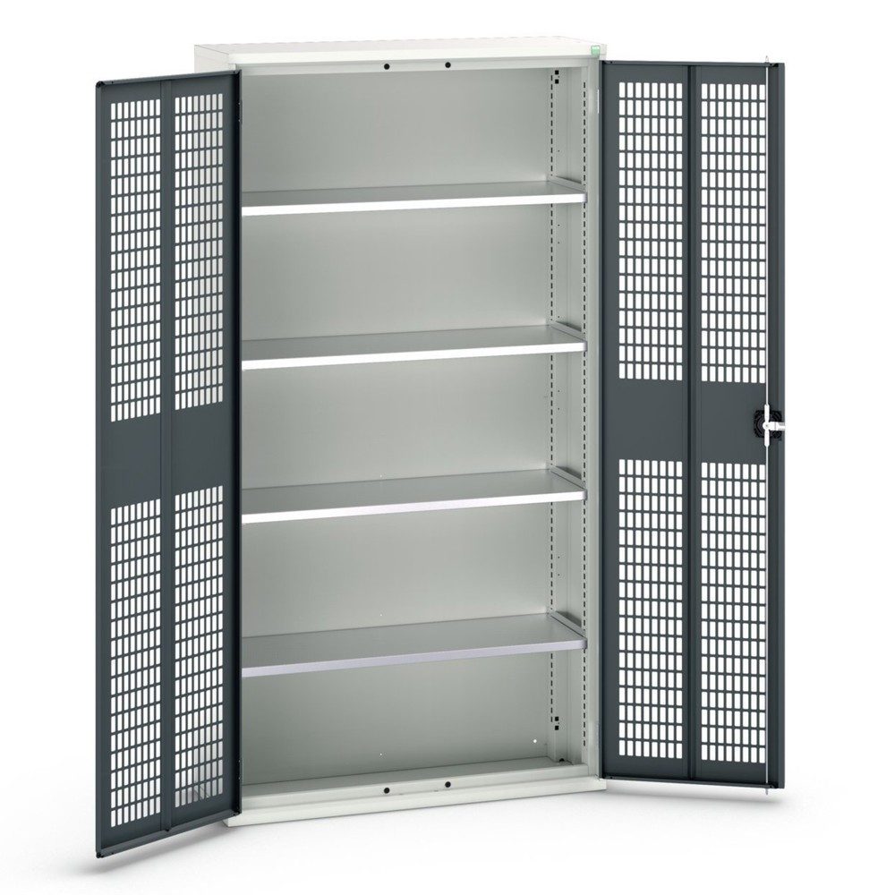 bott verso Flügeltürschrank mit Belüftung, mit 4 Fachböden, BxTxH: 1050 x 350 x 2000 mm