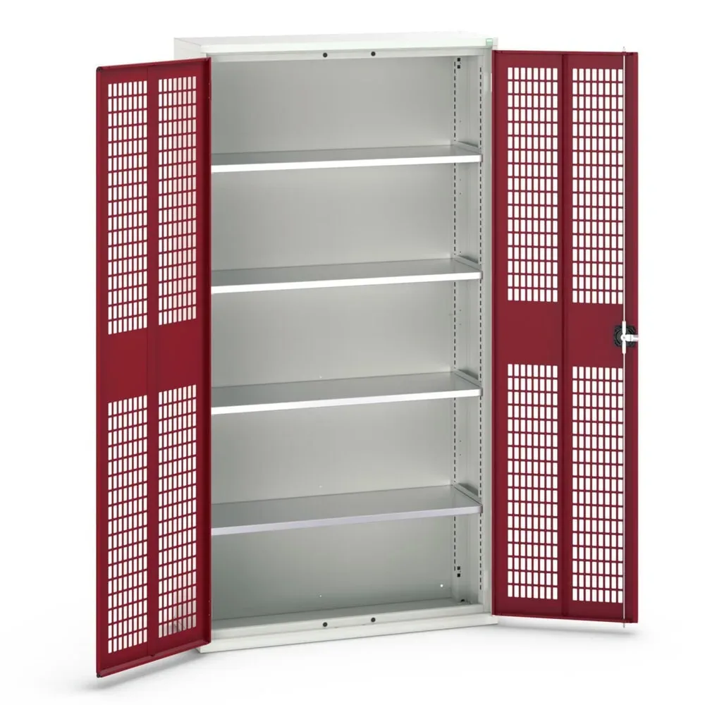 bott verso Flügeltürschrank mit Belüftung, mit 4 Fachböden, BxTxH: 1050 x 350 x 2000 mm