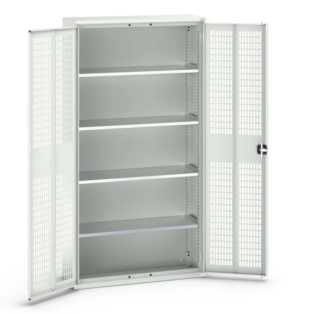 bott verso Flügeltürschrank mit Belüftung, mit 4 Fachböden, BxTxH: 1050 x 350 x 2000 mm