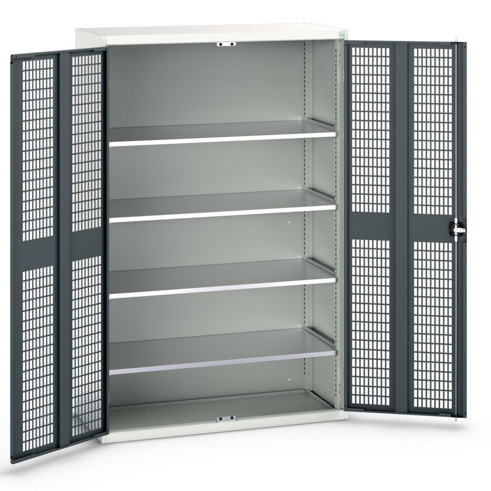 bott verso Flügeltürschrank mit Belüftung, mit 4 Fachböden, BxTxH: 1300 x 550 x 2000 mm
