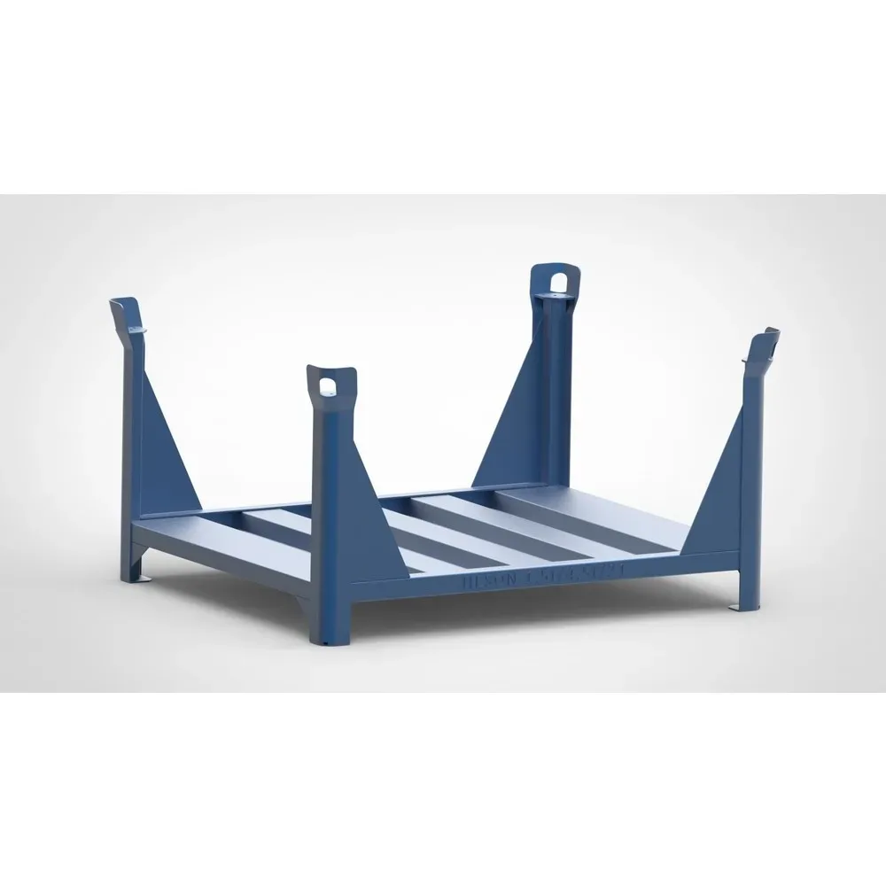 HESON® Stapelbehälter für Langgut, offen, lackiert, BxT 1.200 x 1.000 mm, enzianblau