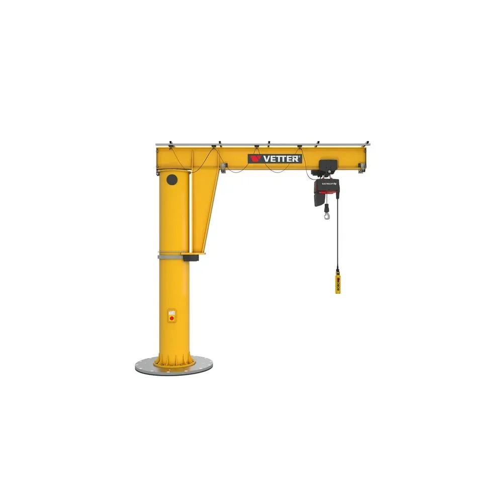 VETTER® Schwenkkran inkl. LIFTKET Elektrokettenzug, Säulenausführung, 360° Schwenkbereich, Ausladung 4.000 mm inkl. LIFTKET Elektrokettenzug, TK 250 kg