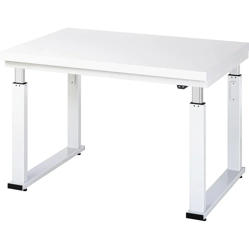 Arbeitstisch Serie adlatus 600, 1250 x 900 x 740-1140 mm, Hartlaminat-Platte