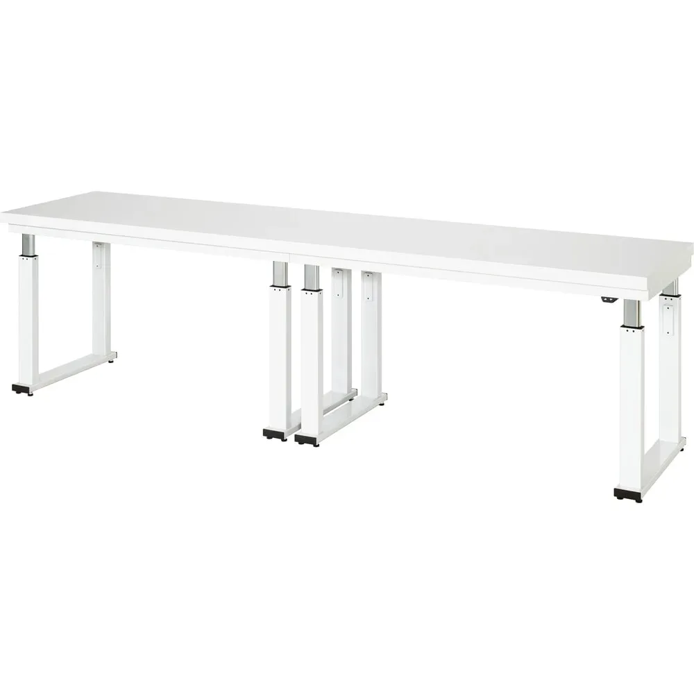 Arbeitstisch, elektrisch höhenverstellbar - Tragkraft 600 kg, Höhe 740 - 1140 mm, Hartlaminatplatte, BxT 3000 x 700 mm RAU