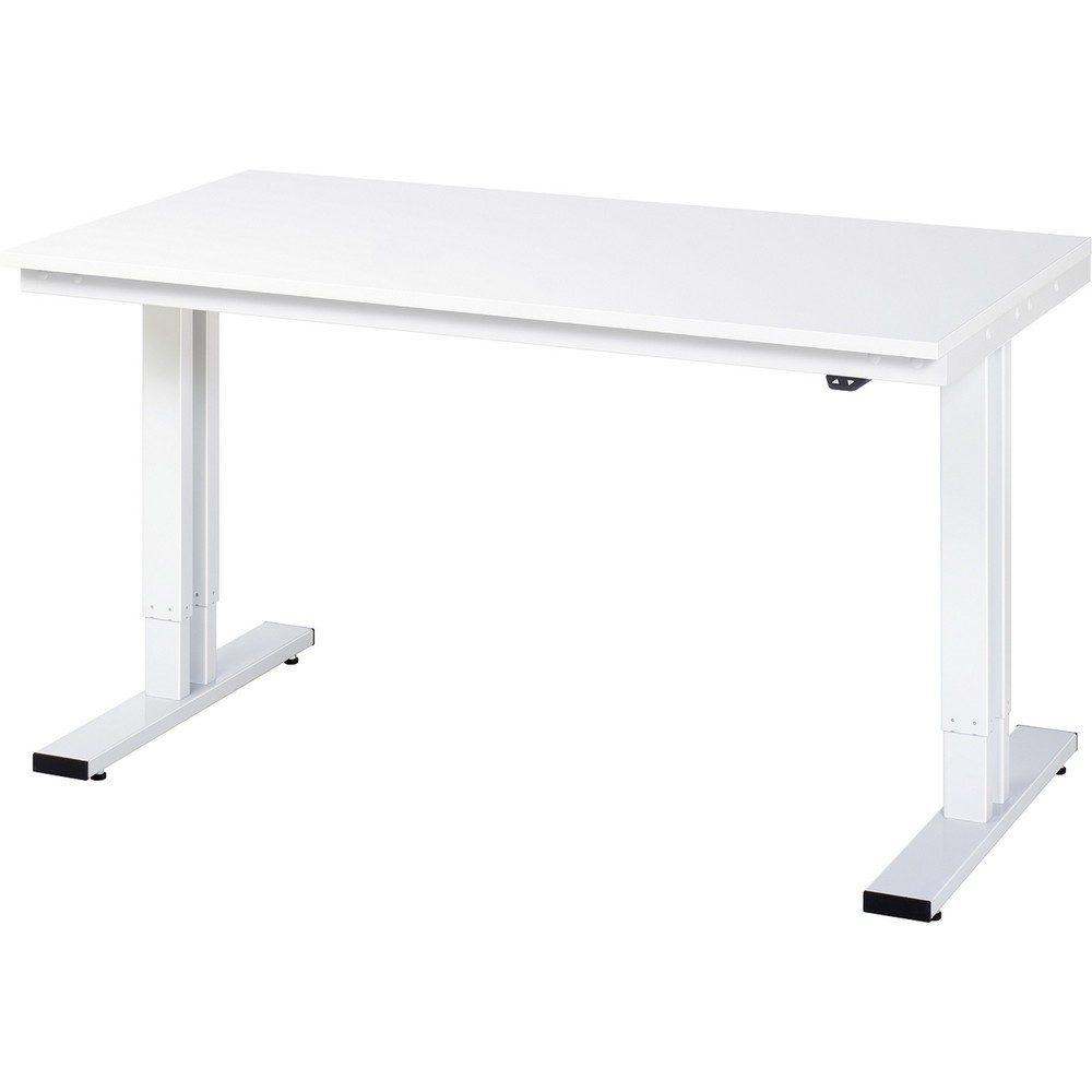 Arbeitstisch, elektrisch höhenverstellbar - Tragkraft 300 kg, Höhe 720 - 1120 mm, ESD-Melaminplatte, BxT 1500 x 800 mm RAU