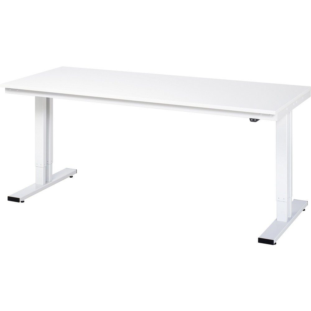 RAU elektrisch höhenverstellbarer Werktisch Serie adlatus 300, HxBxT 720-1.120 x 2.000 x 800 mm, melaminharzbeschichtete Arbeitsplatte