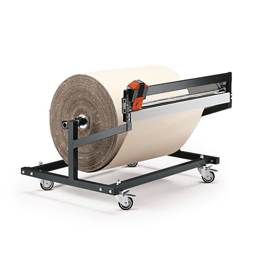 Rocholz Untertisch-Schneidständer Standard, mobile Ausführung, Rollengewicht max. 200 kg, Schnittbreite 1.600 mm