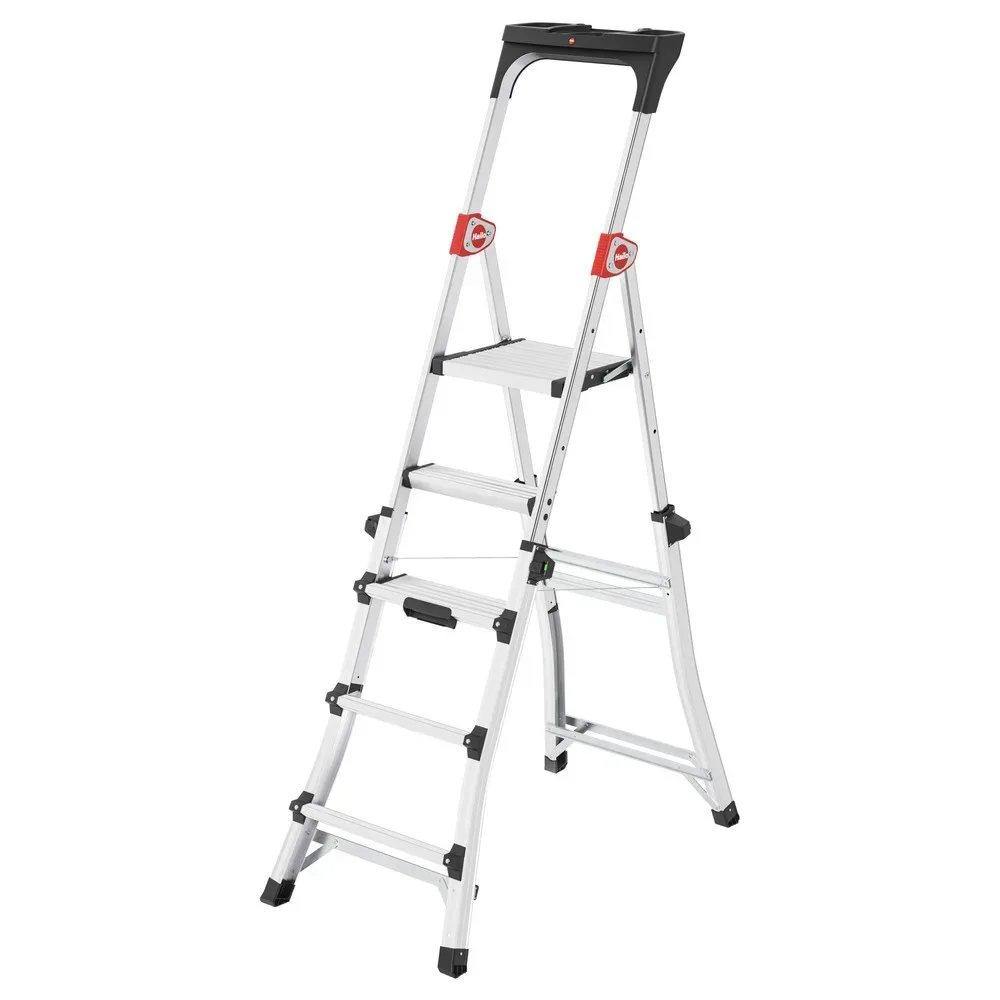 Hailo TL 100 TopLine 8450100 Aluminium Teleskopleiter Arbeitshöhe (max.): 3.09 m Silber, Rot, Schwarz 8.8 kg