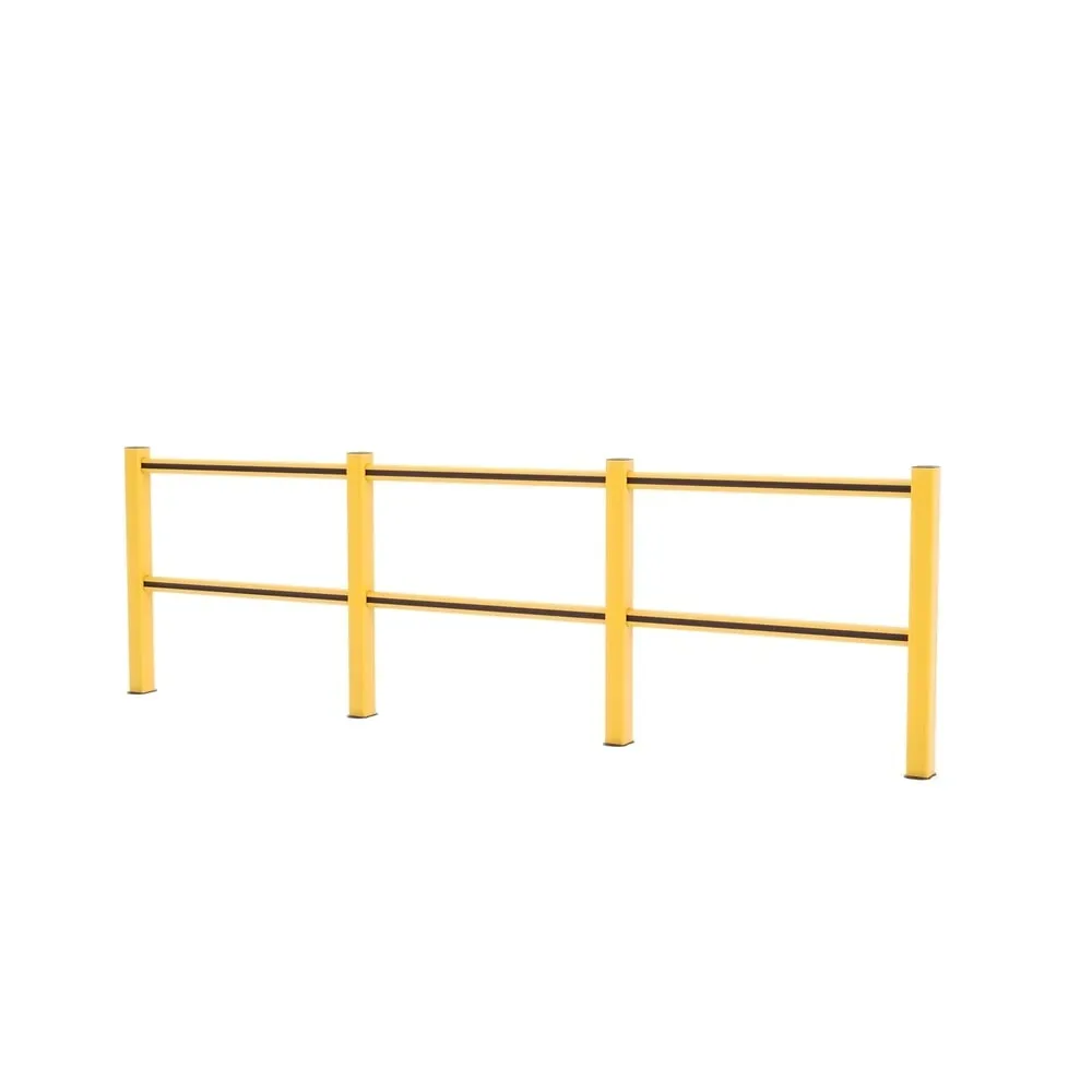 BOPLAN® Rammschutzgeländer Flex Impact® HD Light, gelb, Innenbereich, HxL 1.145 x 3.750 mm