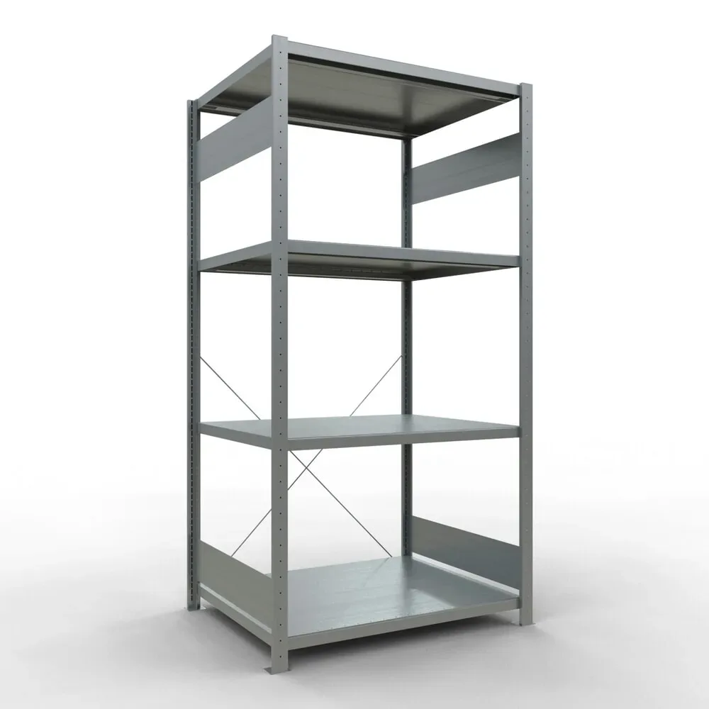 SCHULTE Fachbodenregal verzinkt mit 5 Stahlblechböden, Fachlast 330 kg, HxBxT 2.000 x 1.060 x 836 mm