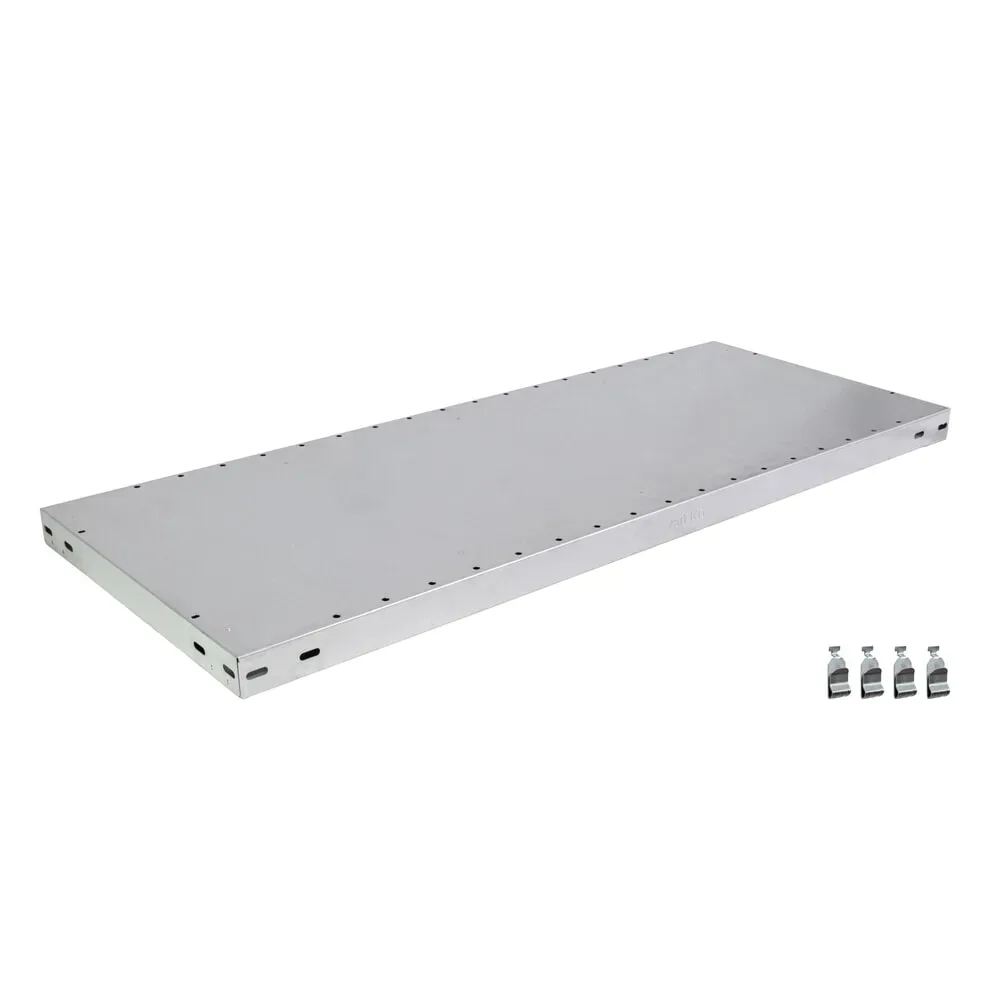 SCHULTE Lagertechnik Zusatz-Fachboden MULTIPlus 250, 1300x600 mm, 40 mm Kante, mit 4 Fachbodenträgern