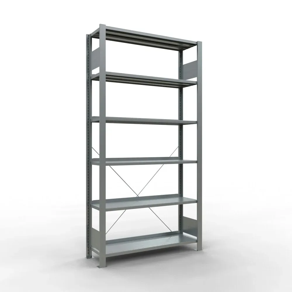 SCHULTE Aktenregal GF, einseitig, mit Endanschlägen, FL 85 kg, HxBxT 2.000 x 1.000 x 300 mm