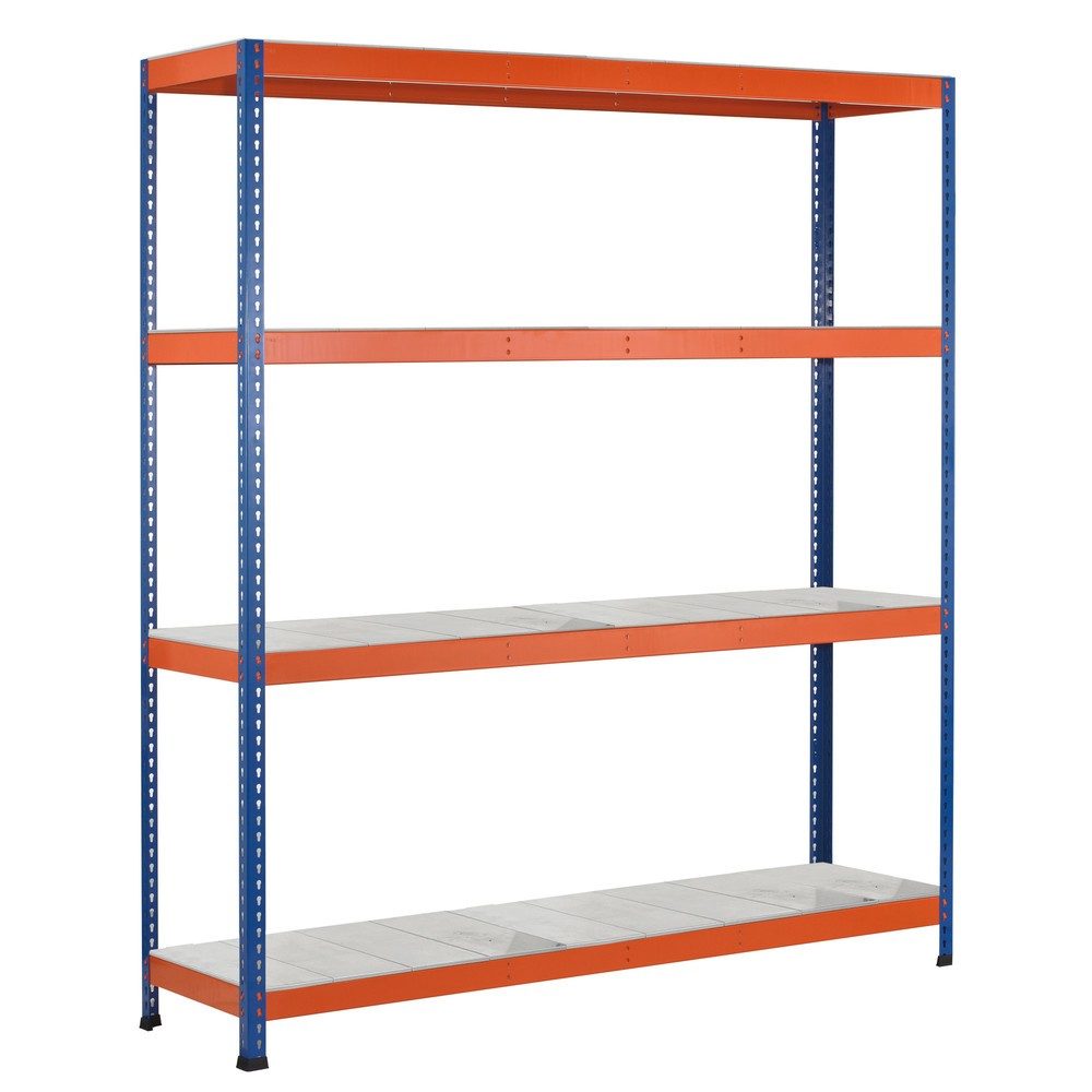 SCHULTE Weitspannregal, mit Stahlpaneelen, GF, HxBxT 3.048 x 2.146 x 926 mm