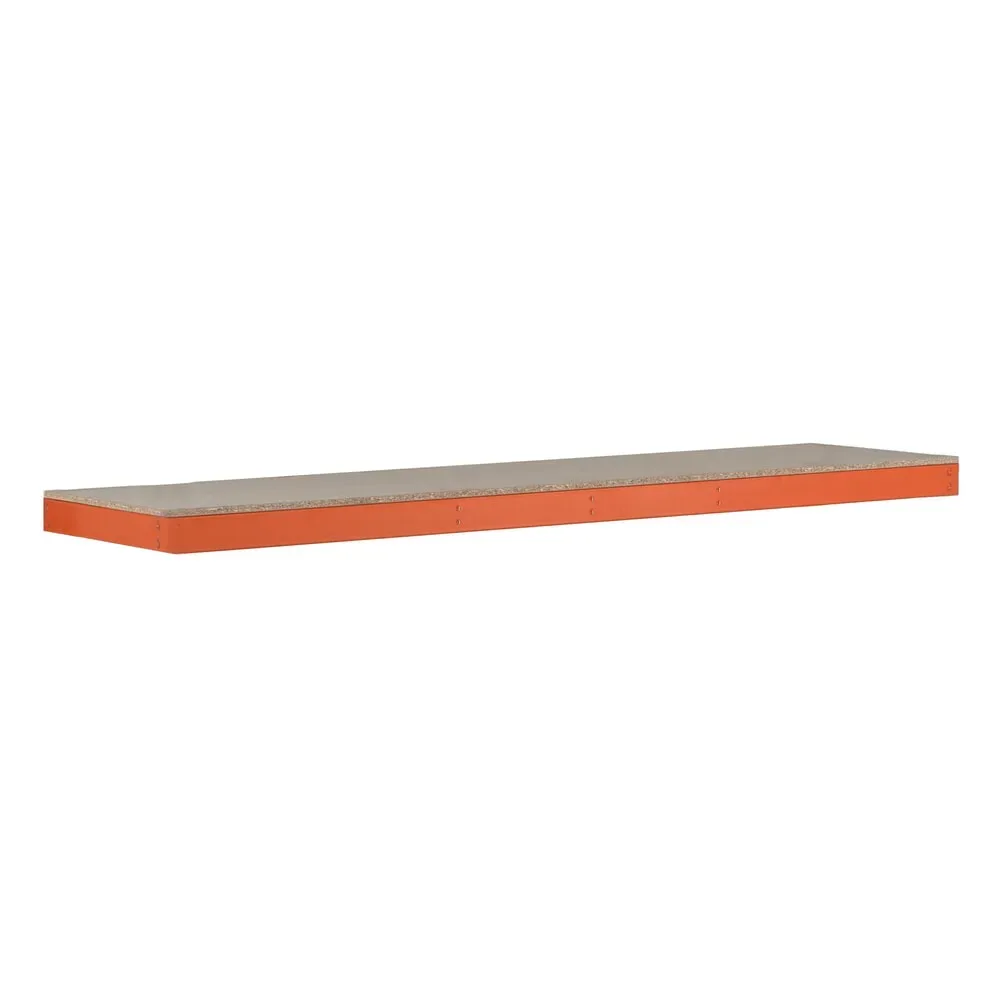 Fachboden für SCHULTE Weitspannregal, mit Spanplatten, BxT 2.146 x 621 mm, orange