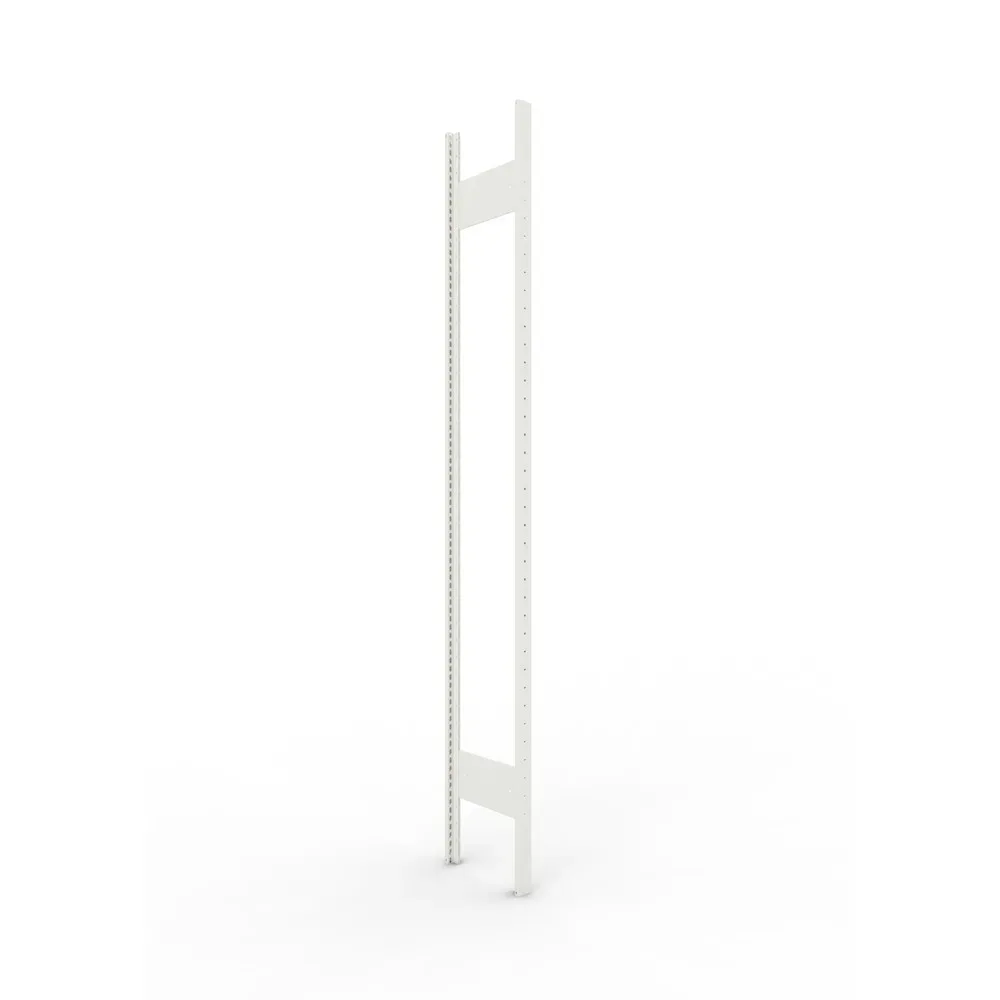 Ständerrahmen für META Fachbodenregal, geclincht, 1 Zwischenraum, HxB 2.200 x 300 mm, RAL 7035 lichtgrau
