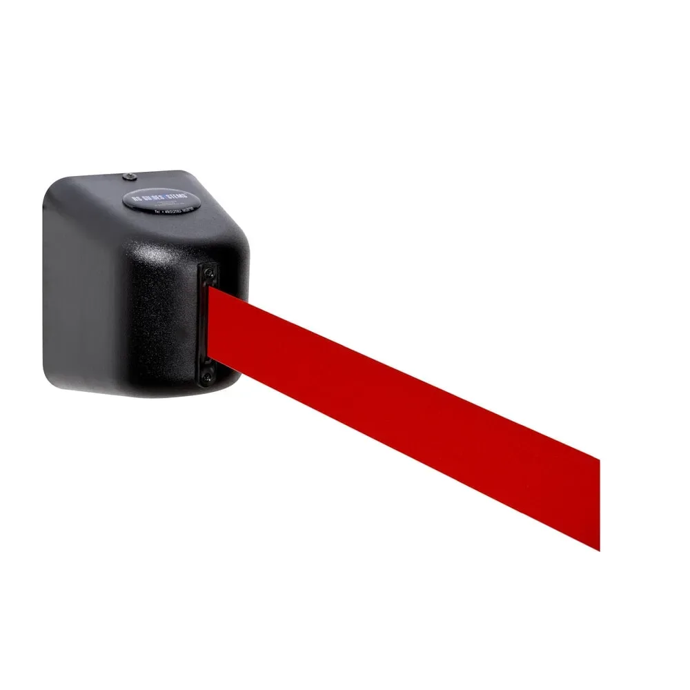 Wand-Gurtkassette, Schraubbefestigung, 5 m, Gurt rot