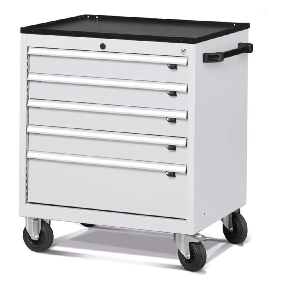 Fami FLEXA mobiler Schubladenschrank, 5 Schubladen, HxBxT 921 x 778 x 600 mm, lichtgrau