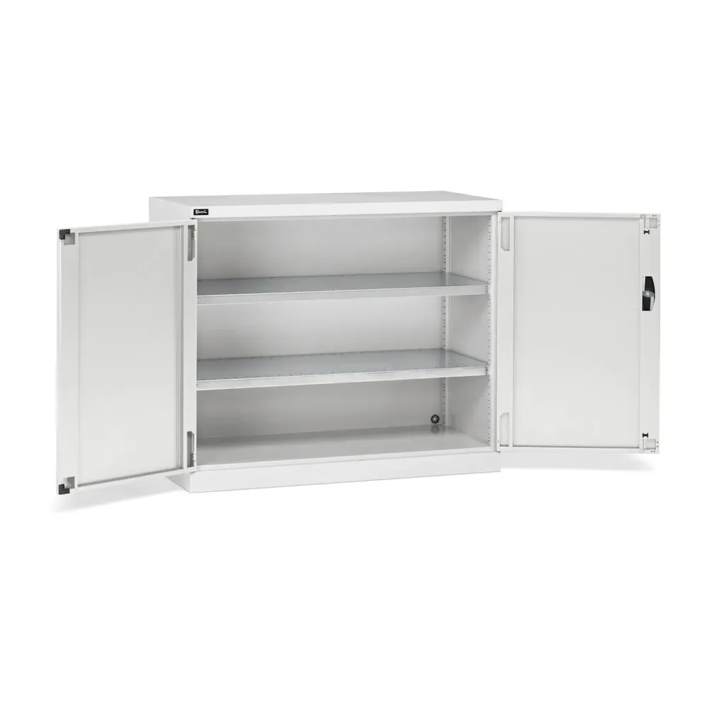 Fami PERFOM Flügeltürschrank, 2 Fachböden, HxBxT 1.000 x 1.193 x 555 mm, lichtgrau
