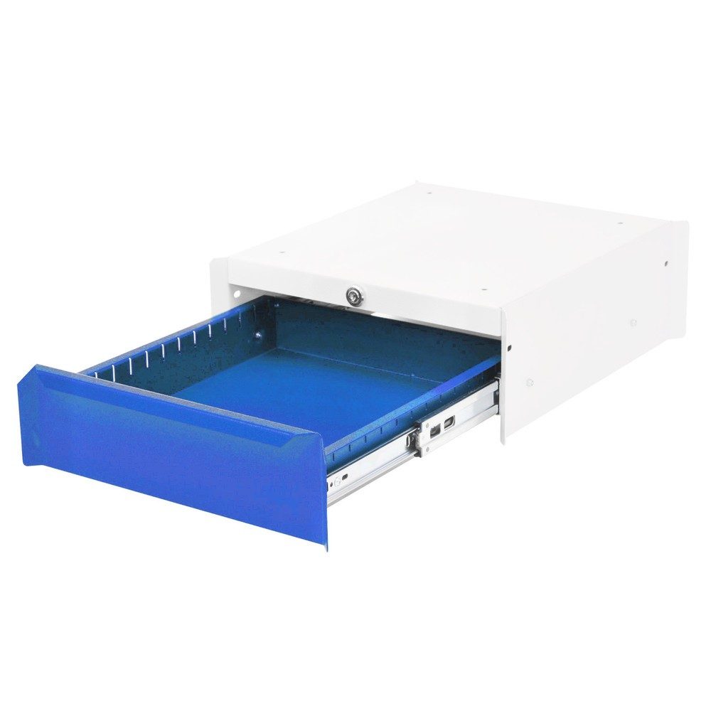 Bedrunka+Hirth Unterbauschrank mit 1 Schublade für Arbeitsplatzsystem Tisch, HxBxT 140 x 370 x 400 mm, lichtblau