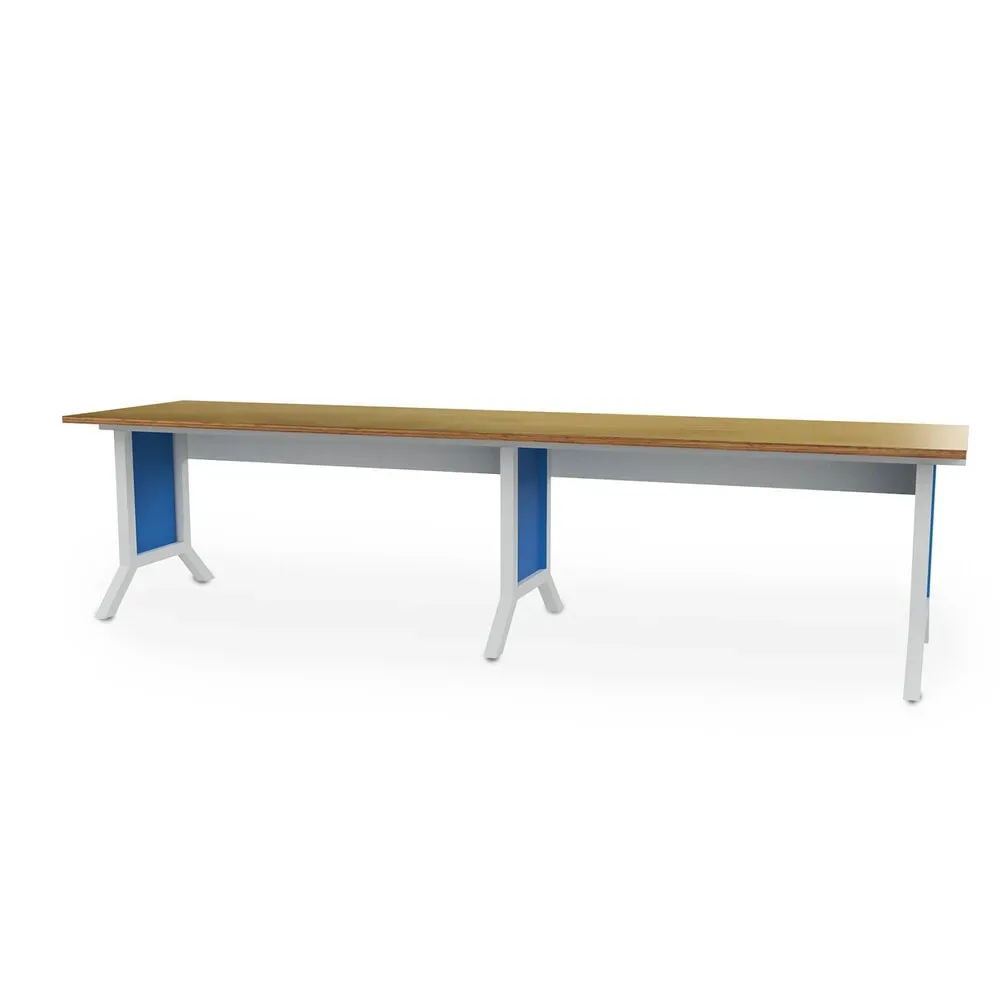 Bedrunka+Hirth Arbeitsplatzsystem-Set, 2-teilig, elektrische Höhenverstellung, lichtblau