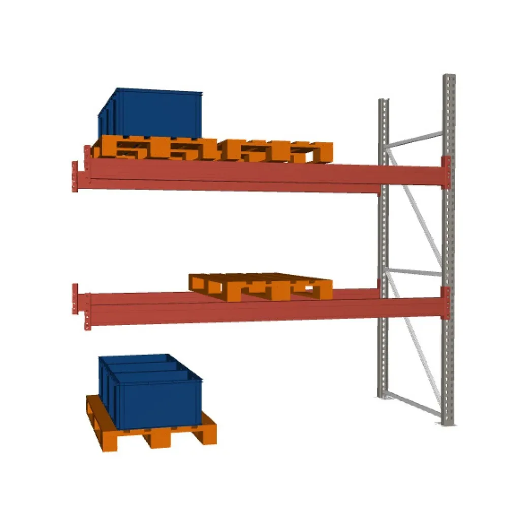 META MULTIPAL Palettenregal, Anbaufeld, Fachlast 3.750 kg, 9 Palettenplätze, 2,7 m Höhe