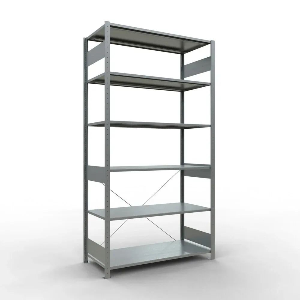 SCHULTE Fachbodenregal verzinkt, Fachlast 150 kg, HxBxT 2.500 x 1.360 x 636 mm