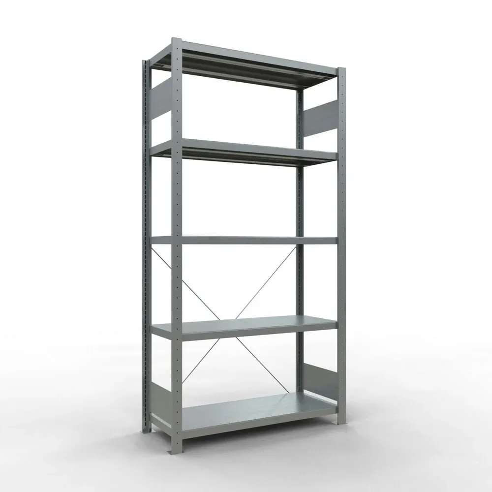 SCHULTE Fachbodenregal verzinkt mit 5 Stahlblechböden, Fachlast 330 kg, HxBxT 2.000 x 1.060 x 436 mm