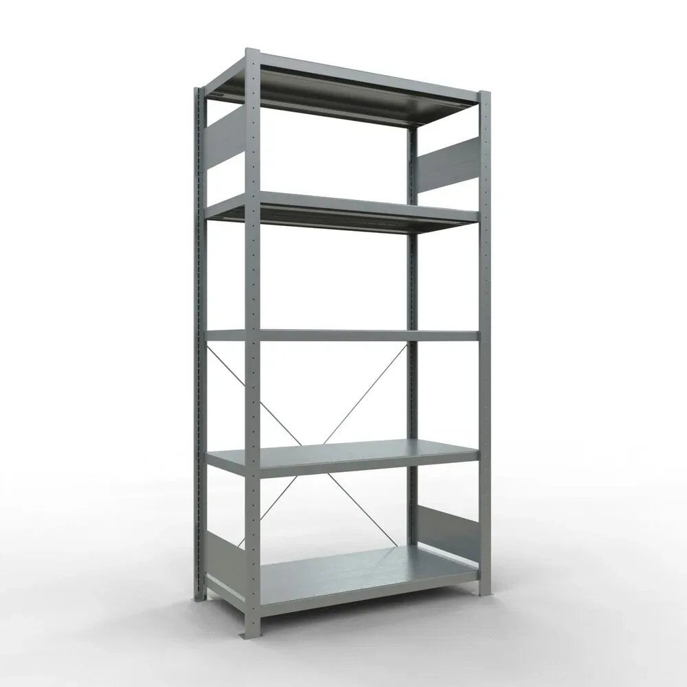 SCHULTE Fachbodenregal verzinkt mit 5 Stahlblechböden, Fachlast 330 kg, HxBxT 2.000 x 1.060 x 536 mm