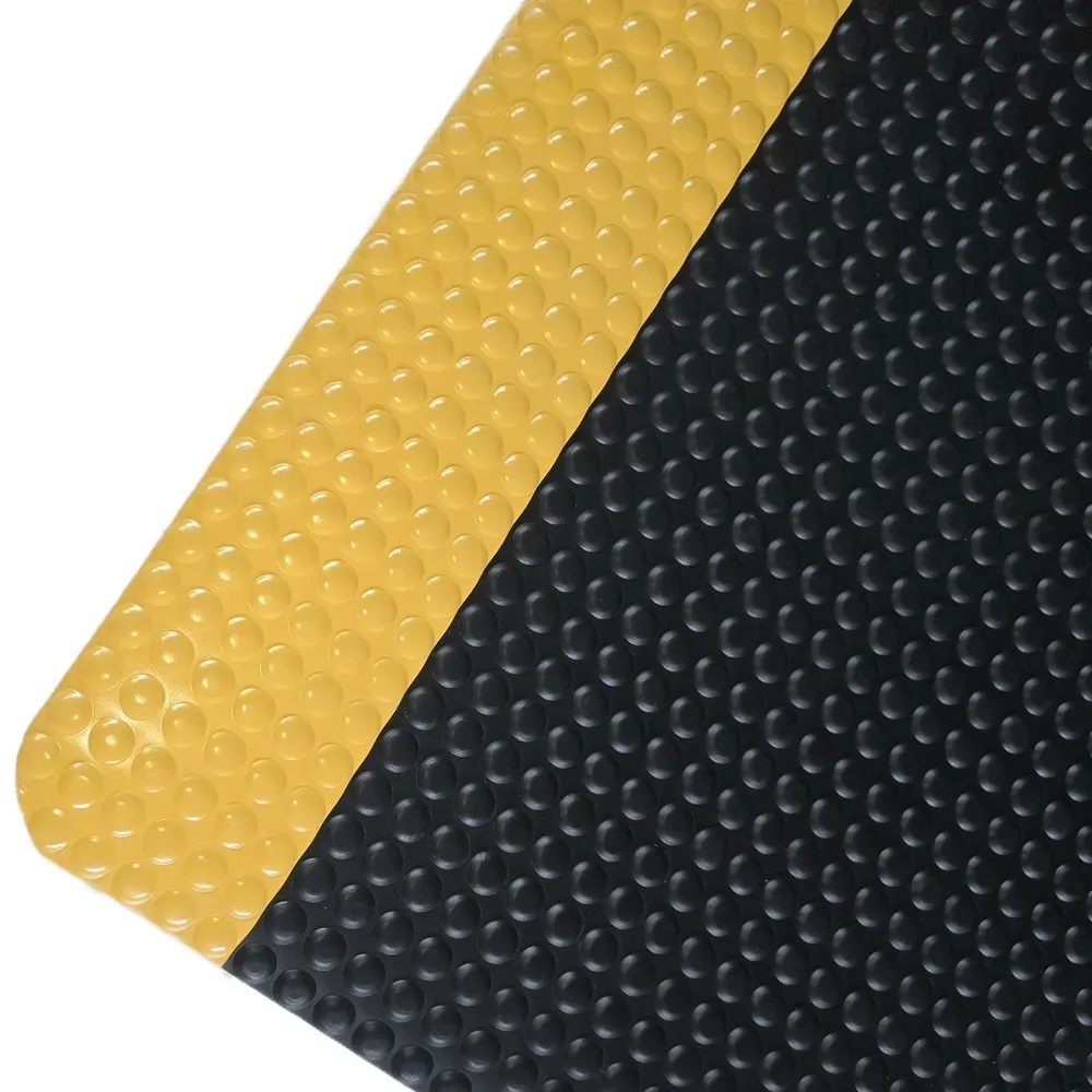 Steinbock® Anti-Ermüdungsmatte ErgoSoft Strong, Halbkugelprofil, 2-lagig, BxL 1.200 x 2.000 mm, schwarz/gelb
