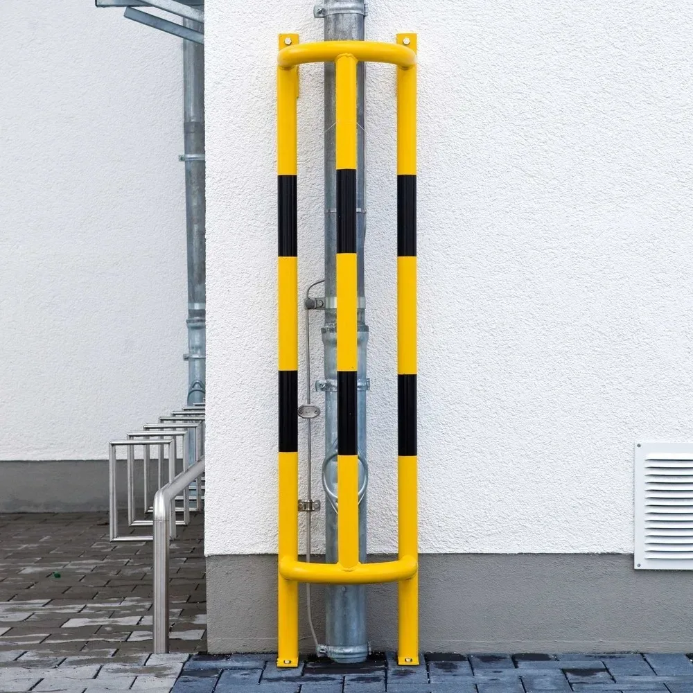 MORAVIA Rammschutzbügel für Rohre, Aussenbereich, winkelförmig, HxT 1.500 x 350 mm