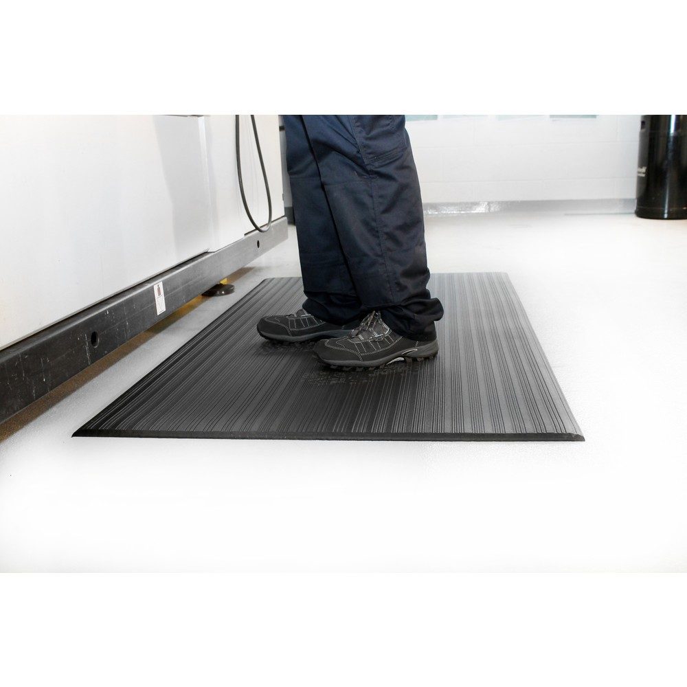 COBA Anti-Ermüdungsmatte Orthomat® Ribbed, 1-lagig, grau, BxL 900 x 1.500 mm