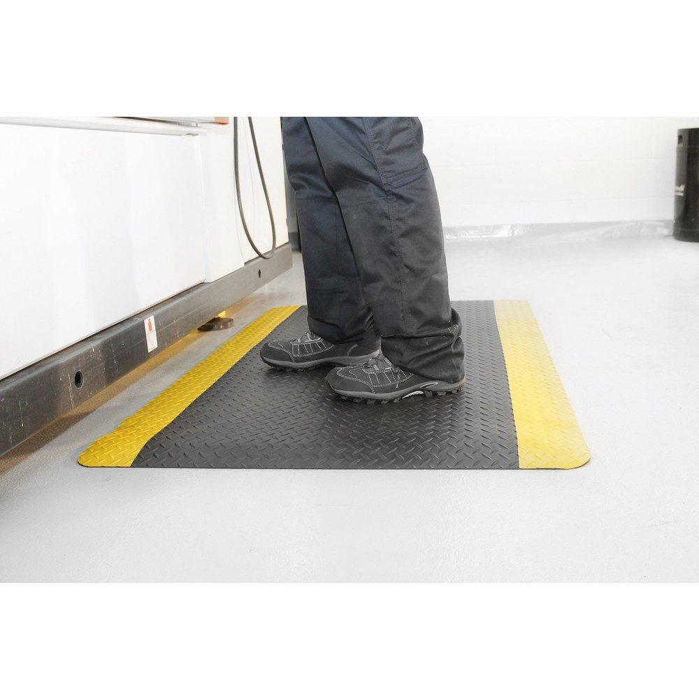 kaiserkraft Anti-Ermüdungsmatte Deckplatte ReGen 70, Fixmaße, LxB 18300 x 900 mm, schwarz
