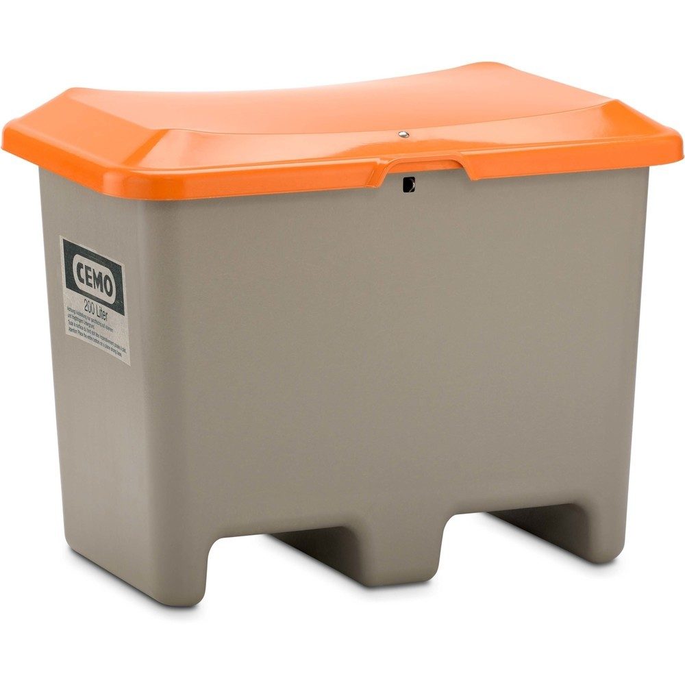 Streugutbehälter unterfahrbar, ohne Entnahmeöffnung, 200 l, L 890 x B 900 x H 690 mm