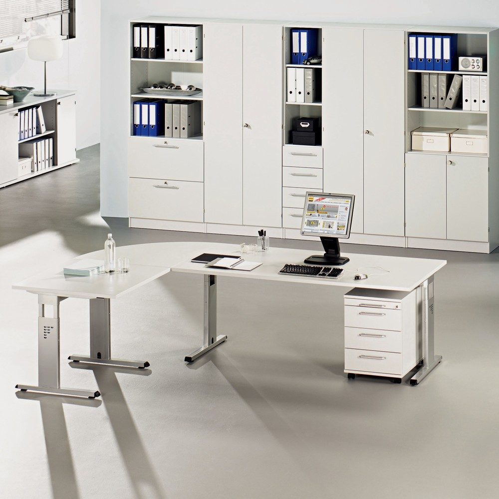 Rollcontainer Office Braun Holz/Metall 42.8 cm 59 cm 58 cm - Farbe: buche - Material: Holzwerkstoff - Rollcontainer