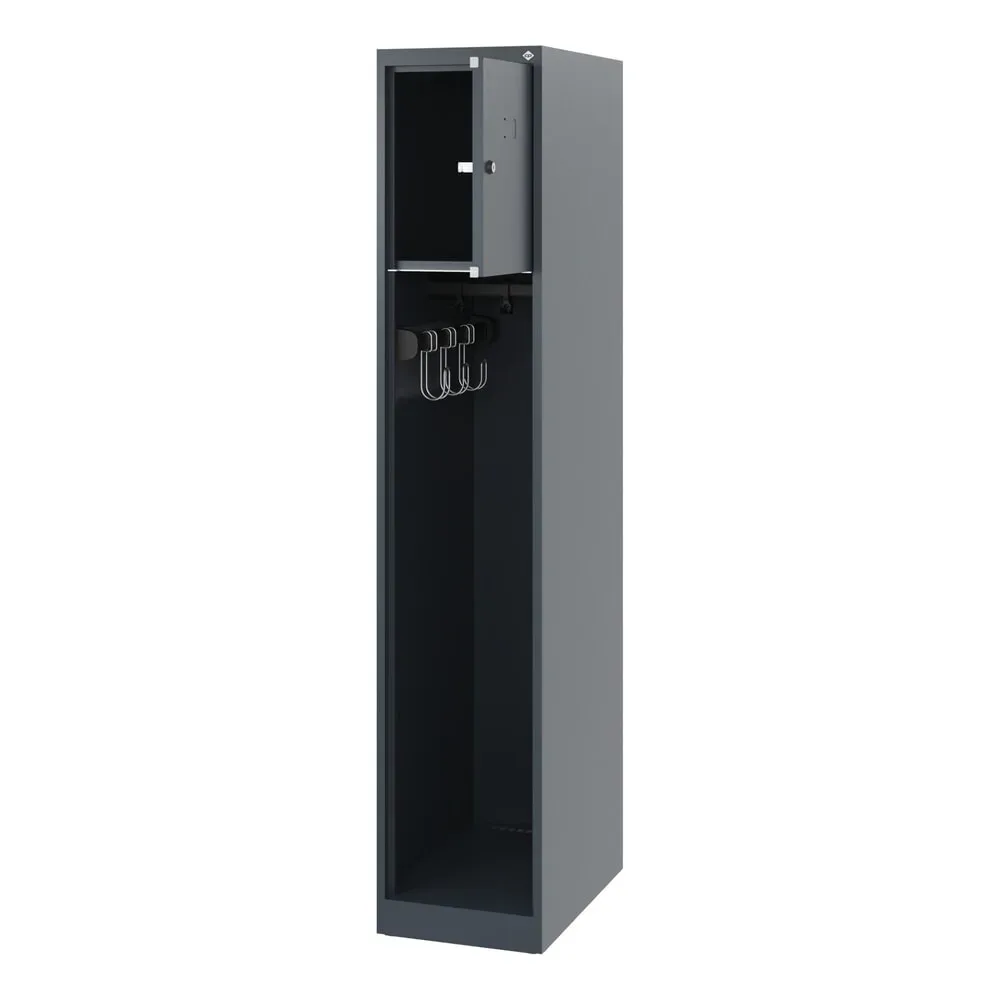 C+P Feuerwehrspind YOUNGSTER, Bodengleiter, 1 Abteil, HxBxT 1.530 x 300 x 500 mm, anthrazitgrau
