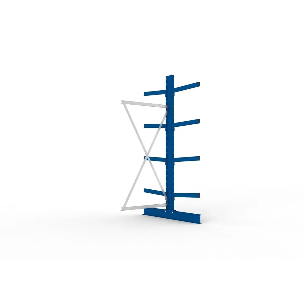 META Kragarmregal Anbaufeld, doppelseitig, Tragkraft pro Arm bis 355 kg, HxBxT 2.500 x 1.030 x 1.440 mm