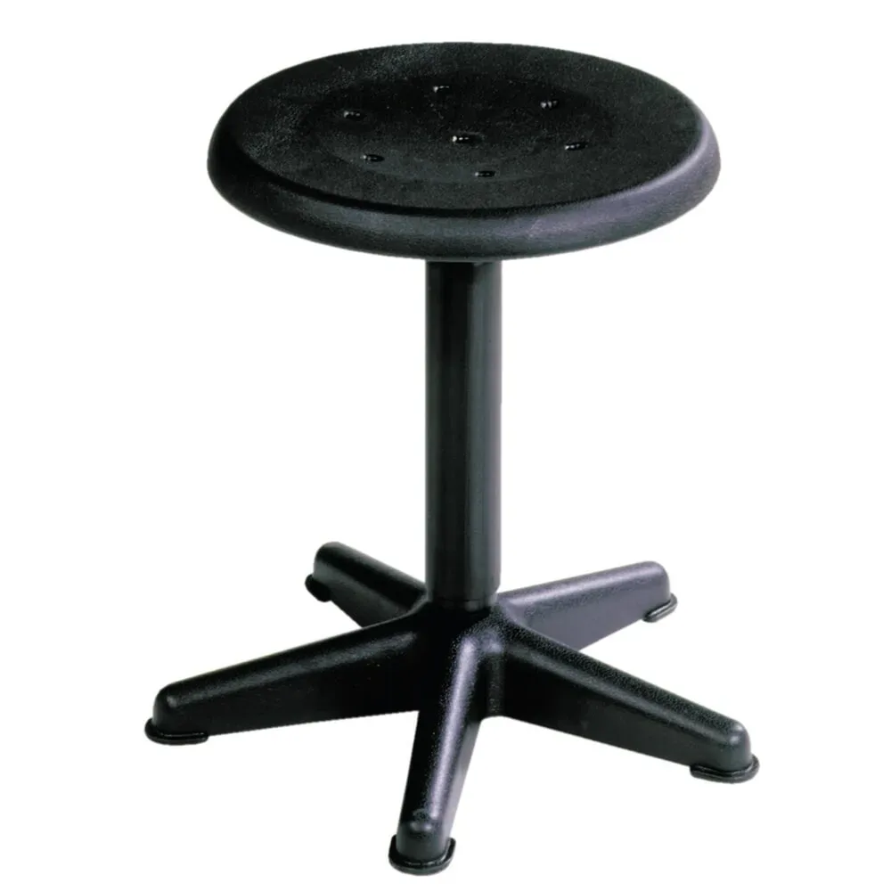 HEMMDAL Hocker, Sitz aus PP, Sitzhöhe 410-600 mm, Drehspindel, Kunststoffbasis, Bodengleiter