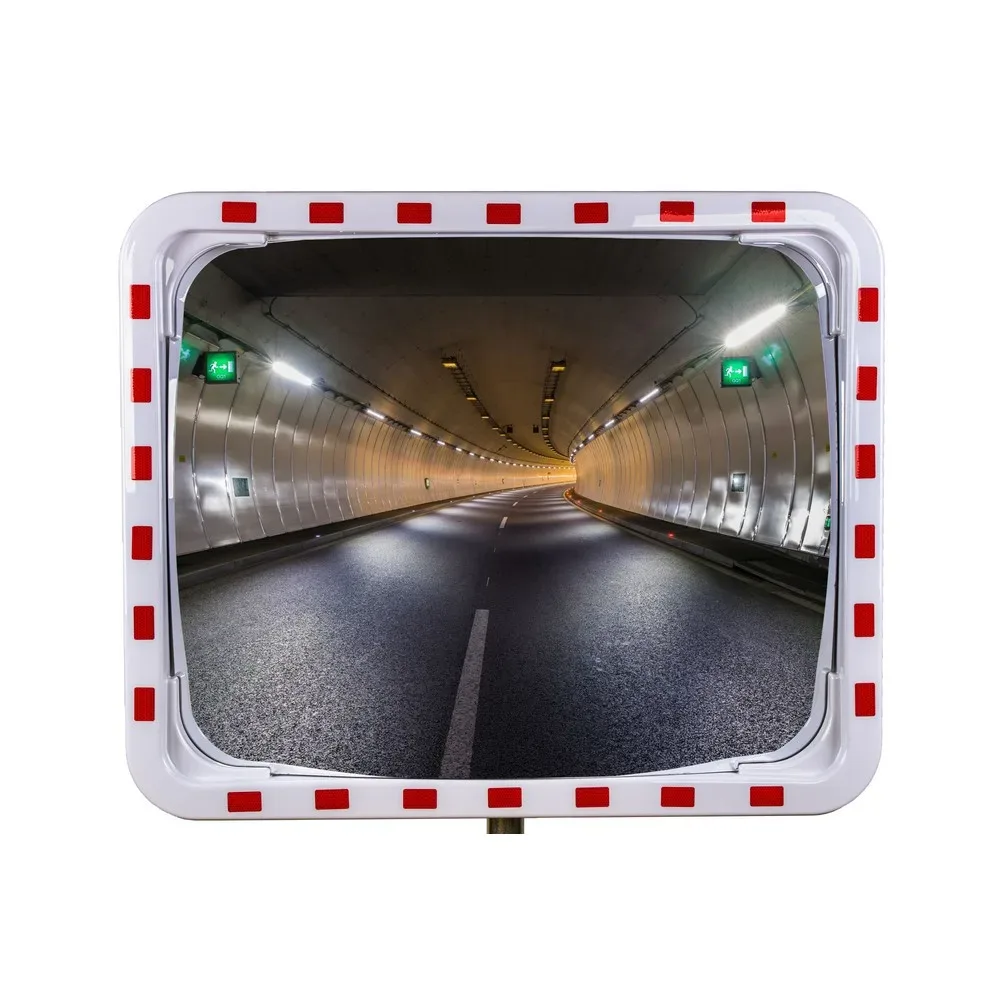 Verkehrsspiegel mit Universalhalterung, rechteckig, HxBxT 800 x 1000 x 50 mm Dan-MIRROR