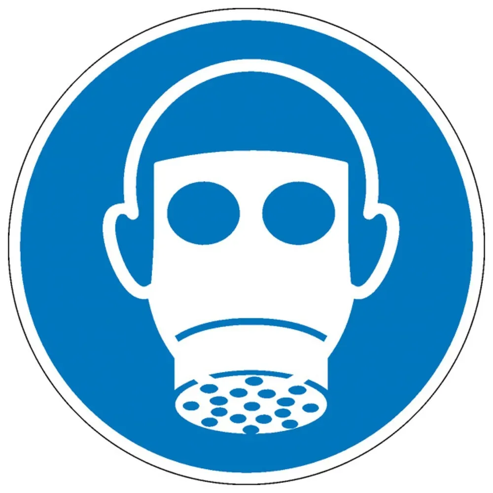 Gebotsschild Atemschutz benutzen, Hygiene und Abstand Aluminium (Ø) 200 mm ISO 7010 1 St.