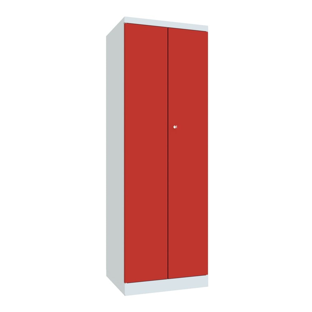 PAVOY Kleiderspind HxBxT 1.800 x 600 x 500 mm, feuerrot, lichtgrau