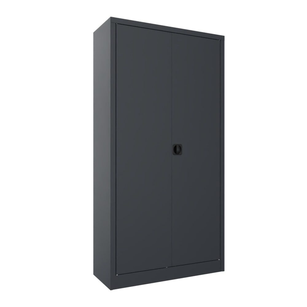 PAVOY Grossraum-Flügeltürschrank, 4 Fachböden, HxBxT 1.950 x 1.000 x 400 mm, anthrazitgrau, anthrazitgrau