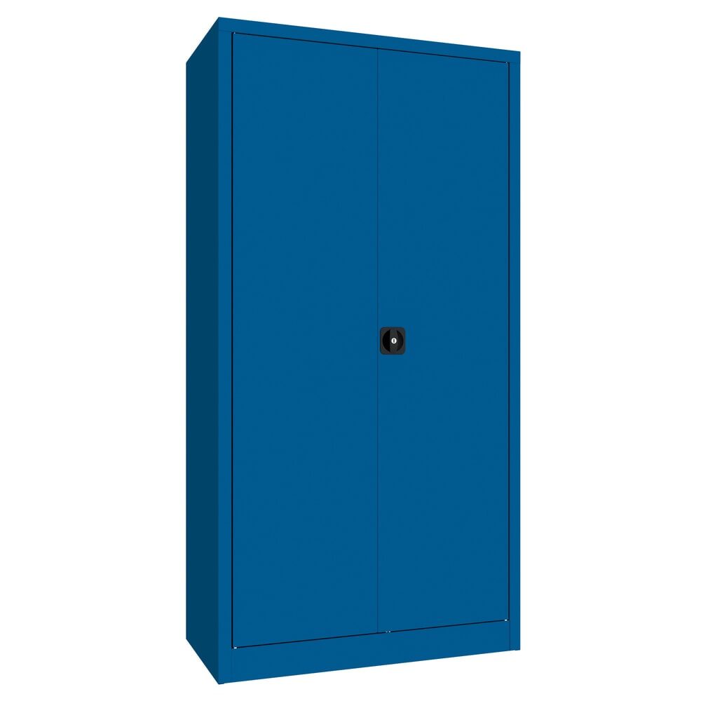 PAVOY Grossraum-Flügeltürschrank, 4 Fachböden, HxBxT 1.950 x 1.000 x 500 mm, enzianblau, enzianblau