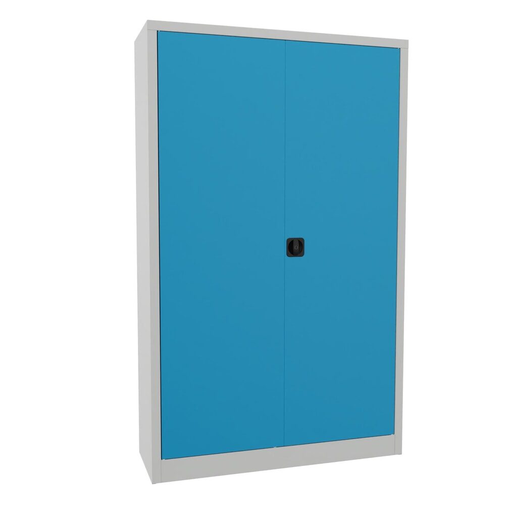 PAVOY Grossraum-Flügeltürschrank, 4 Fachböden, HxBxT 1.950 x 1.200 x 400 mm, lichtblau, lichtgrau