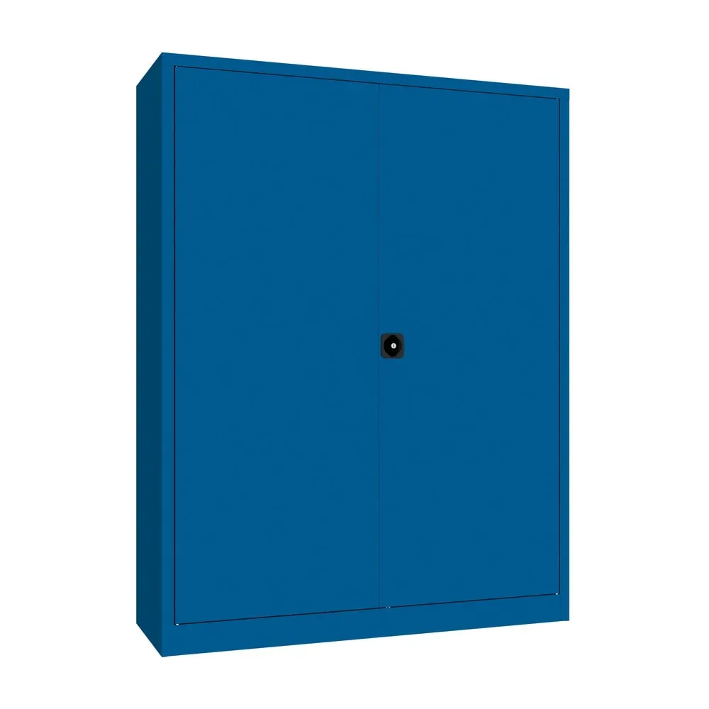 PAVOY Grossraum-Flügeltürschrank, 4 Fachböden, HxBxT 1.950 x 1.500 x 500 mm, enzianblau, enzianblau