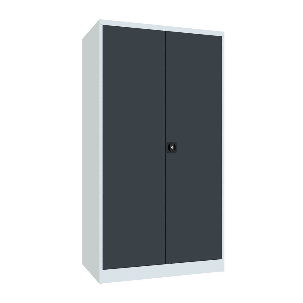 PAVOY Schwerlastschrank Premium mit Mittelwand, 8 Fachböden, anthrazitgrau, lichtgrau